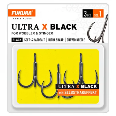Wochenendangebot Lieblingsköder Fukura Ultra X Drillinge (black)