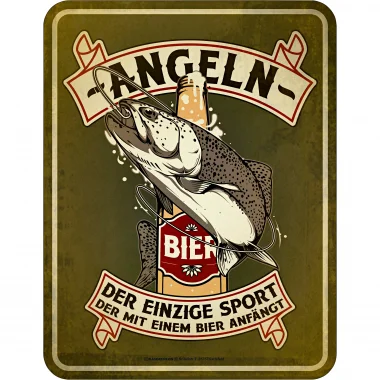 Zertifiziert Rahmenlos Blechschild (Angeln)