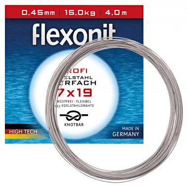 Geprüft Flexonit Stahlvorfach 7x19
