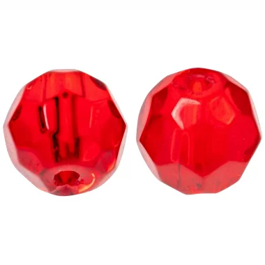 Zeck Faceted Glass Bead (Rot) Kracherpreis