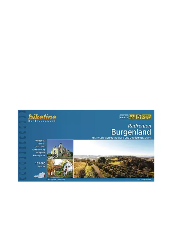 Begrenztes Angebot ESTERBAUERBikeline Radtourenbuch Radregion Burgenland 1:75.000