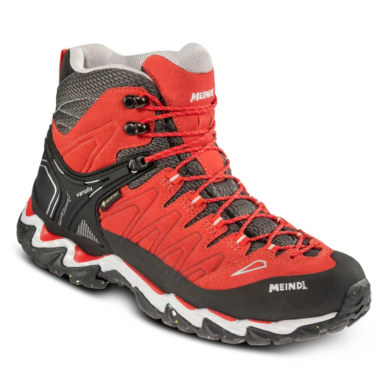 Abverkauf Meindl Lite Hike Lady GTX Damen Wanderschuhe rot-graphit
