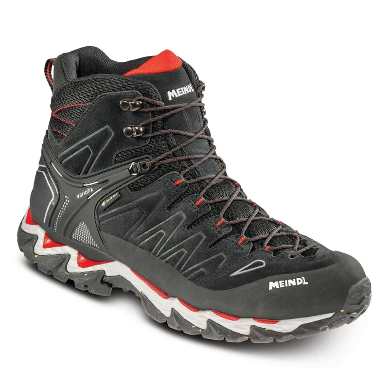 Meindl Lite Hike GTX Herren Wanderschuhe schwarz-rot Preis Gesenkt