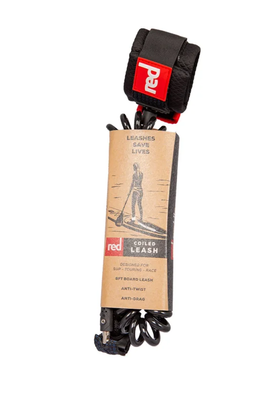 Meistverkauft Red Paddle Flat Water Coiled Leash Safety Leash Sicherheitsleine