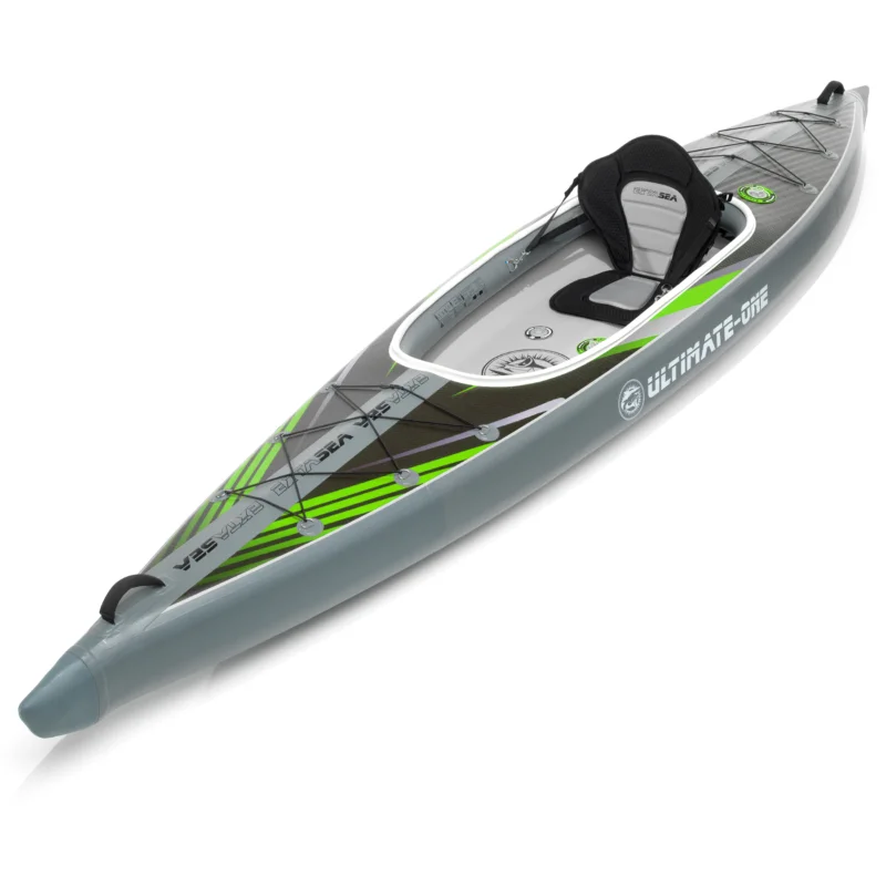 Neue Kollektion Extasea Ultimate One 1er Kajak aufblasbar Hochdruck Kajak Full Drop-Stitch green