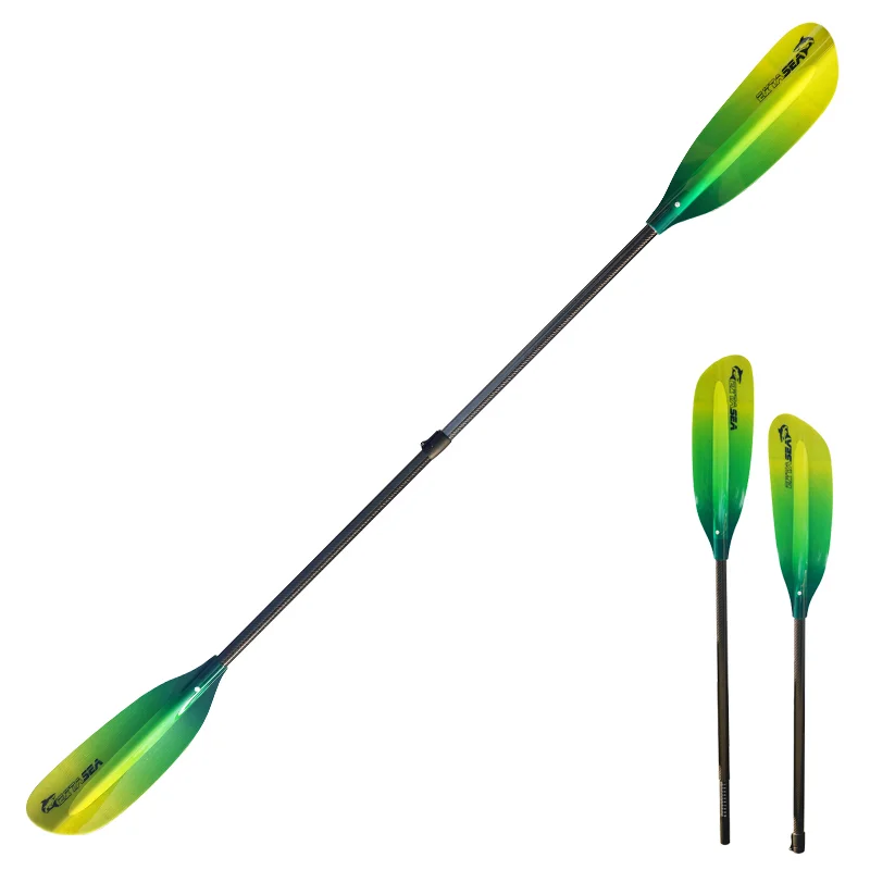 ExtaSea Pro Tour Carbon Vario Doppelpaddel | 220-240cm | 2-teilig | lime-yellow Neue Kollektion