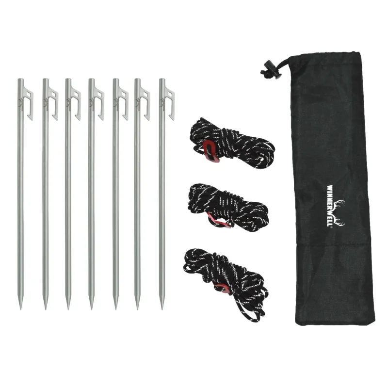 Winnerwell Abspannleinen Set mit 7 Heringen und 3 Seilen Meistverkauft
