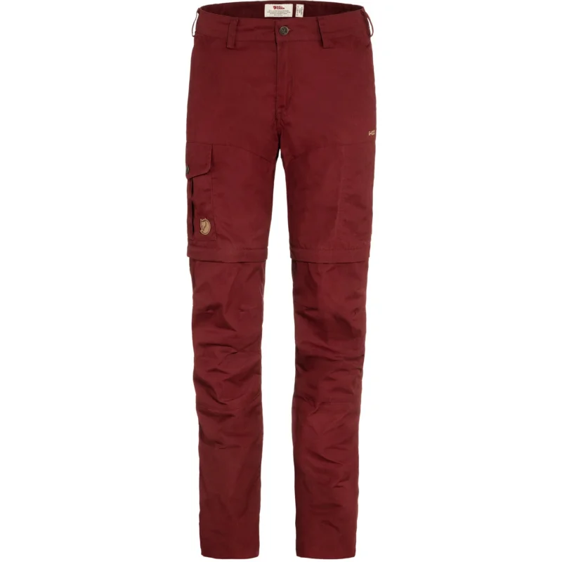 Fjällräven Karla Pro Zip-Off Trousers Damen Wanderhose bordeaux red Beliebt