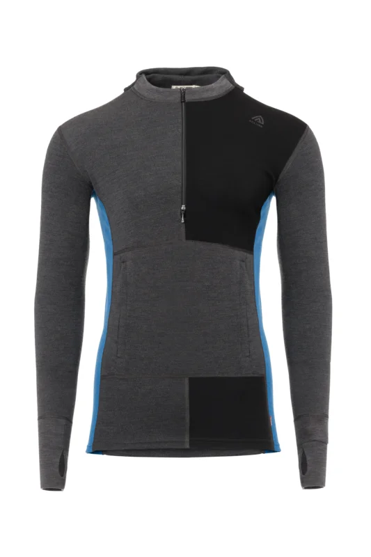 Schnäppchen Aclima WarmWool Hoodsweater 1/4 Zip Herren Merino Unterwäsche marengo-corsair