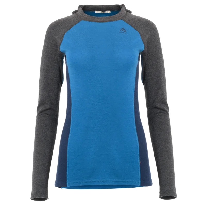 Billig Aclima WarmWool Hoodsweater V2 Damen Merino Unterwäsche marengo-corsair