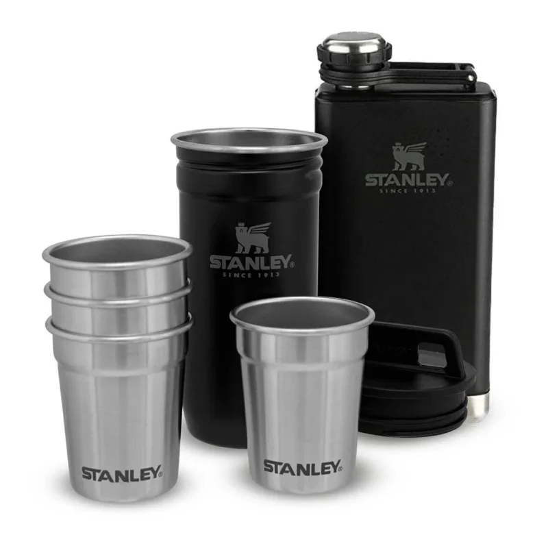 Sofort Bestellen Stanley Adventure Set Flachmann Geschenkset mit 4 Pinnchen schwarz