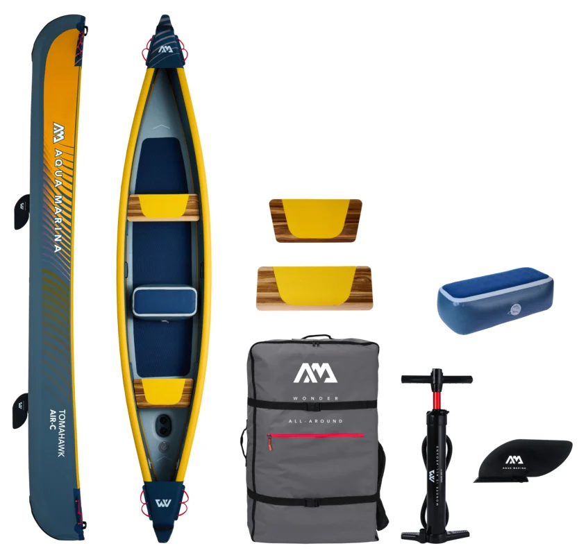Zertifiziert Aqua Marina Tomahawk AIR-C 3 Personen Drop-Stitch Kanu Luftkanu
