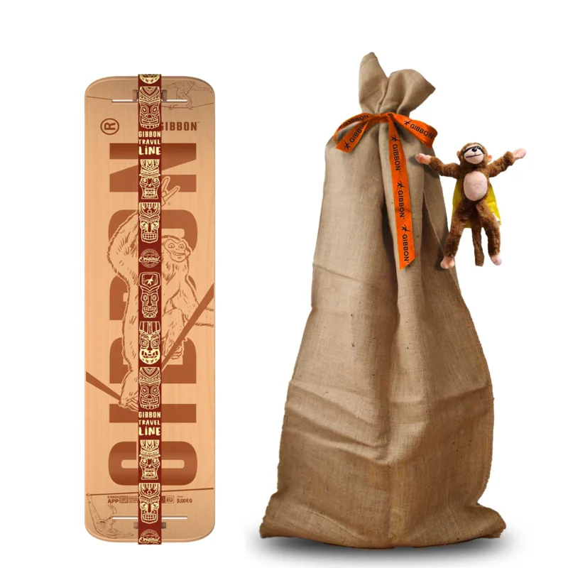 Knallerangebot Gibbon Giboard Geschenkset Rocker Travel mit Jutebeutel und Slingshot-Affe