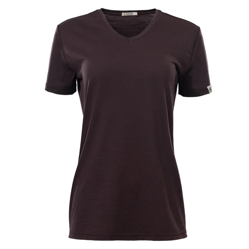 Aclima LightWool 180 Classic Tee Damen Merino T-Shirt chocolate plum Super-Preis
