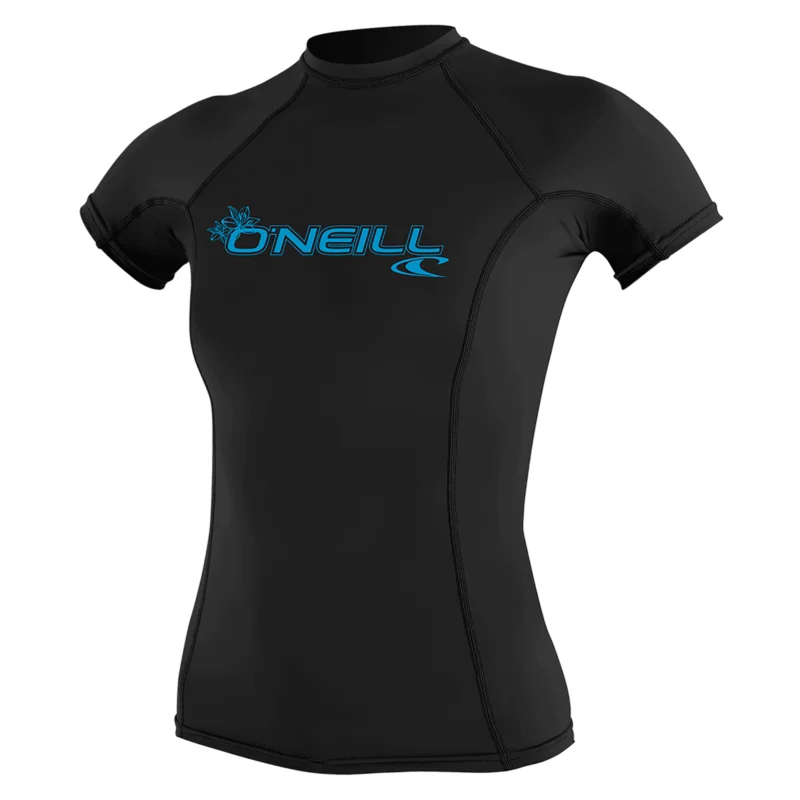 Super-Preis ONeill Basic Skins Shortsleeve Damen Rashguard black