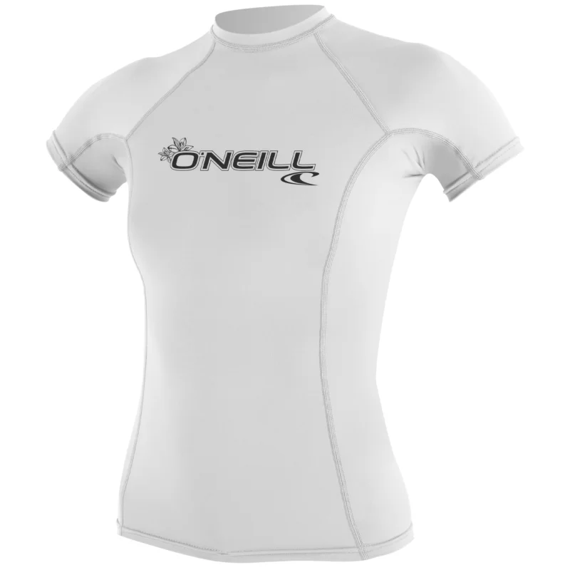 ONeill Basic Skins Shortsleeve Damen Rashguard white Markenware