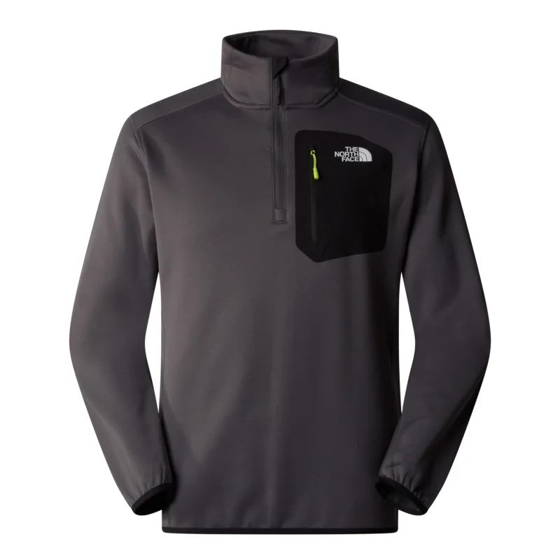 The North Face Crest 1/4 Zip Herren Fleecepullover anthracite grey-tnf black Must-Have