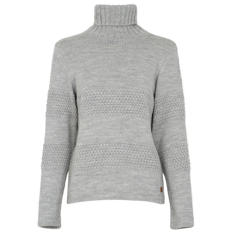 Fuza Wool Christianshavn Sweater Damen Strickpullover Wollpullover silver grey Nur Heute