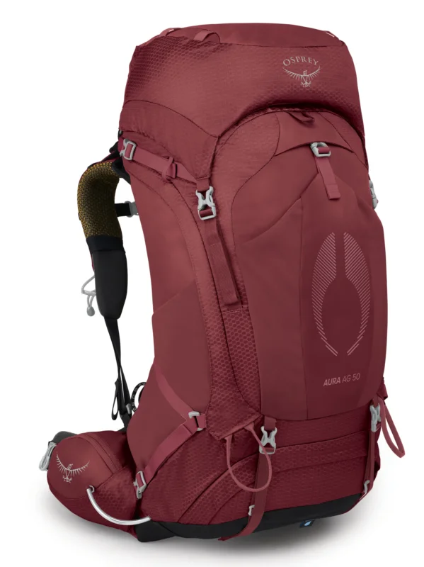 Sonderaktion Osprey Aura Ag 50 Damen Trekkingrucksack berry sorbet red