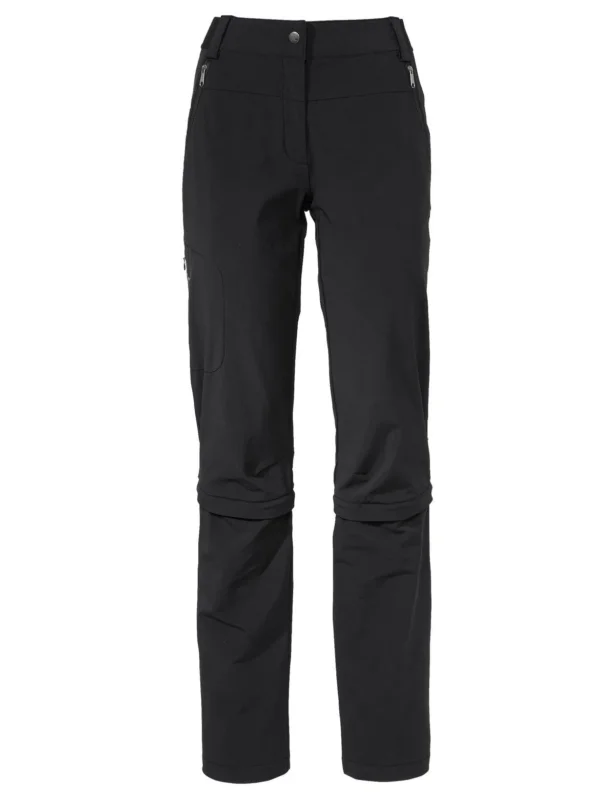 Neuheit Vaude Farley Stretch Capri T-Zip III Damen Wanderhose black