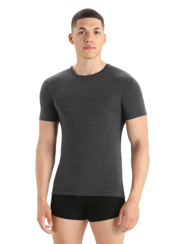 Direktkauf Icebreaker Merino Anatomica Shortsleeve Herren Baselayer Kurzarmshirt jet heather
