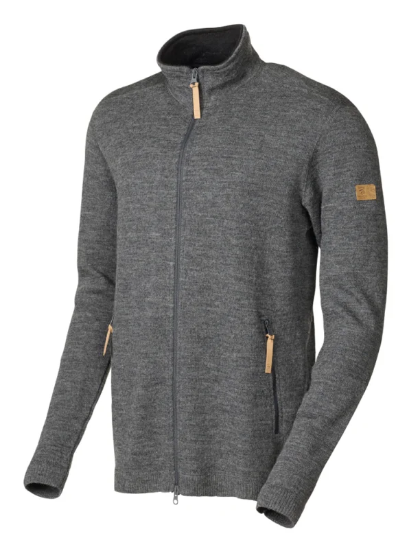 Expressversand Ivanhoe Volmar Full Zip Herren Wolljacke grey
