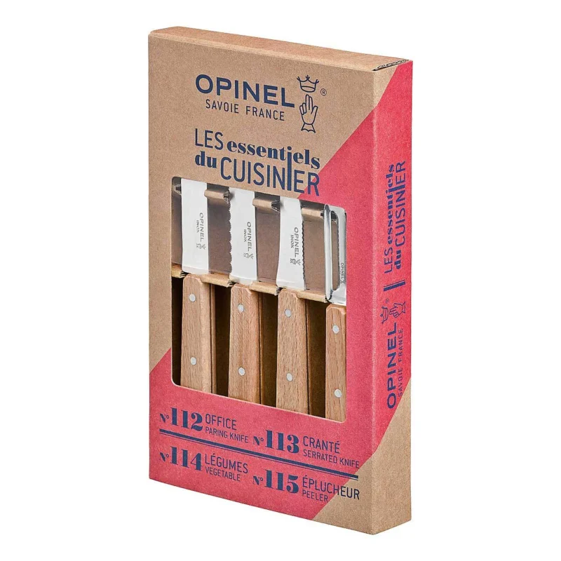 Billig Opinel Les Essentiels du cuisiner Küchenmesser-Set 4-teilig