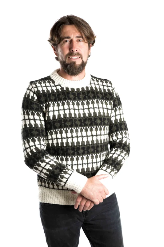 Fuza Wool Skaane Sweater Herren Strickpullover Wollpullover olive Beliebt