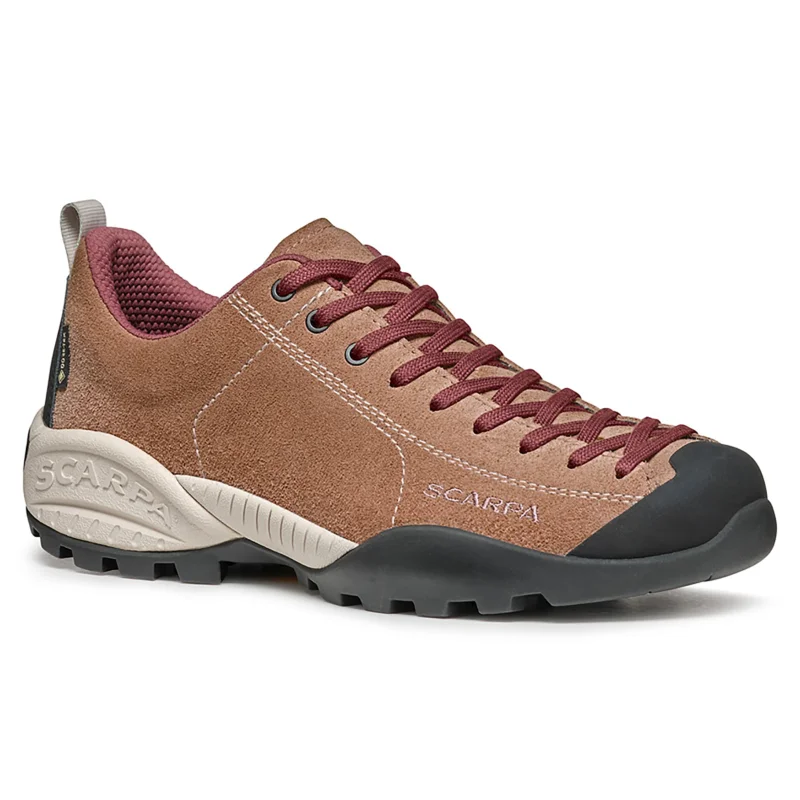 Zertifiziert Scarpa Mojito GTX Freizeitschuhe Lederschuhe gold rose B-Ware mit grauer Schnürung Gr. 37