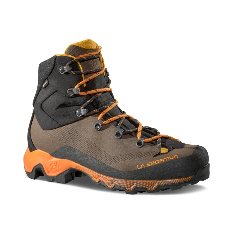 La Sportiva Aequilibrium Trek GTX Herren Trekkingschuhe chocolate-papaya Schnäppchen