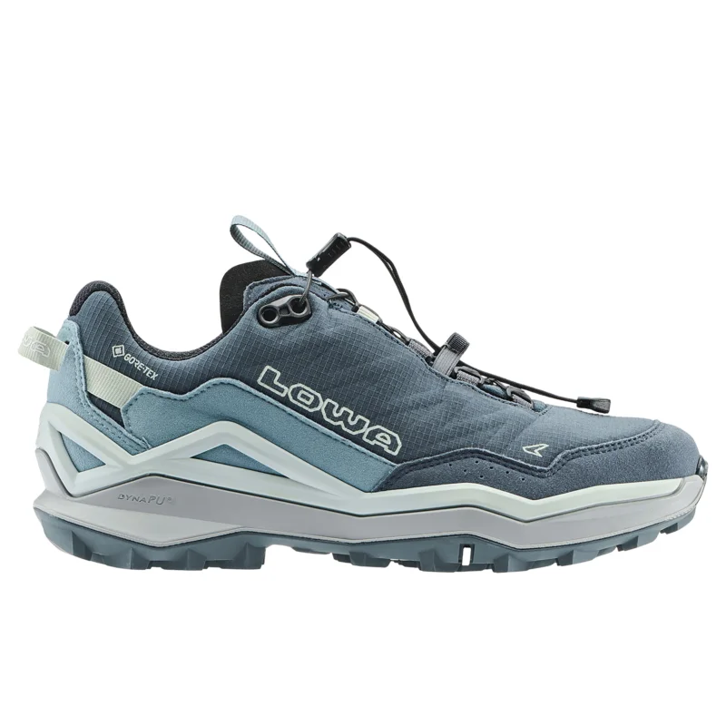 Billig Lowa Maddox PRO GTX LO SL Damen Trekkingschuhe Freizeitschuhe rauchblau-blau