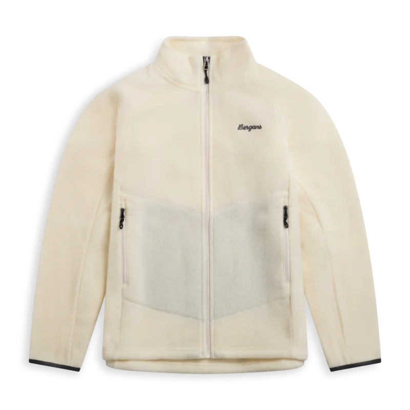 Sonderangebot Bergans Rabot Merino Fleece Midlayer Jacket Damen Fleecejacke vanilla white