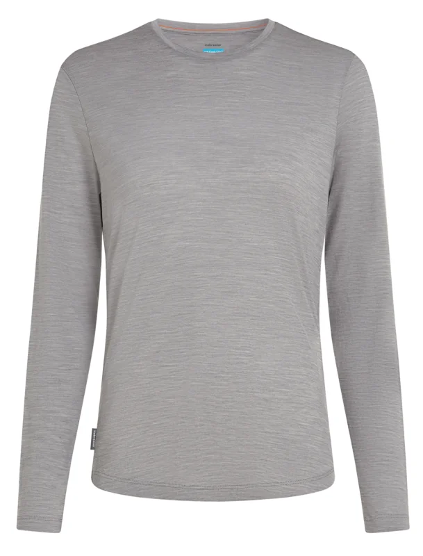 Mega-Angebot Icebreaker Merino Sphere III Longsleeve Tee Langarmshirt Damen metro heather