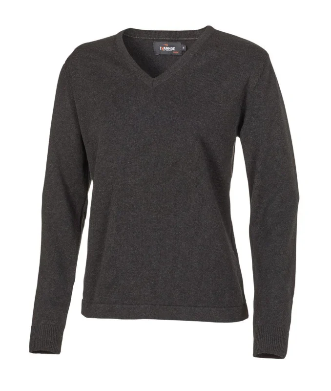 Expressversand Ivanhoe PD V-neck Damen Pullover Langarmshirt graphite marl