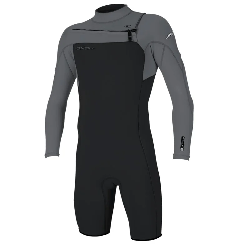ONeill Hammer 2mm Chest Zip Longsleeve Spring Shorty Herren Neoprenanzug grau Günstig