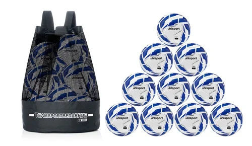 10 Palloni da allenamento uhlsport Attack Addglue v25 (misura 5) - incl. borsa a tubo Preisknaller