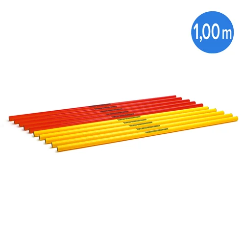 Hordenstangen (2 kleuren) - slalompalen 100 cm Top-Angebot