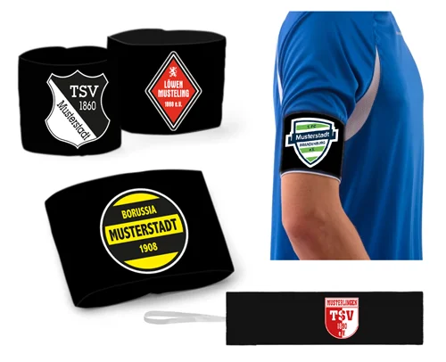 Ontwerp je aanvoerdersband met klittenband (zwart) - Teamsportsbedarf.nl Preisknaller
