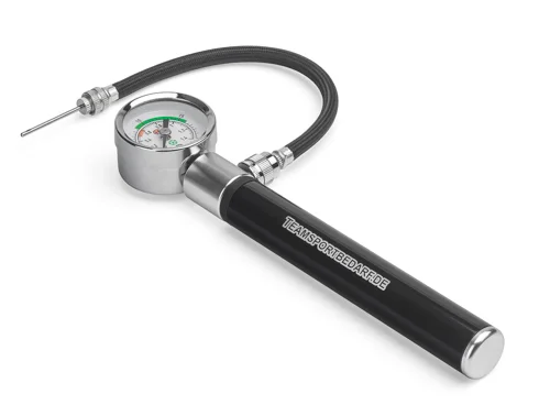 Aluminium mini ballenpomp - met luchtdrukmeter Wochenendangebot