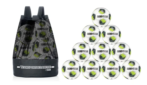 10x Derbystar Brillant TT DB v24 voetballen (5) - incl. ballenzak Sonderaktion