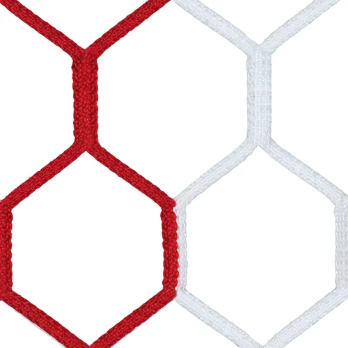 HEXA doelnet (rood en wit) – 5 x 2 m, 4 mm PP, 80/150 cm Super-Preis