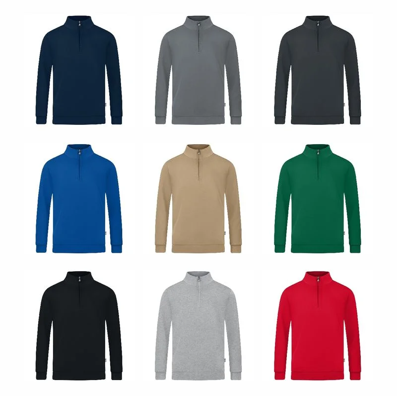 Schneller Versand JAKO Organic Quarter Zip Top - 9 kleuren, 8 maten