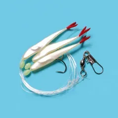 Geprüft Softfish Rig , perlmutt/rot