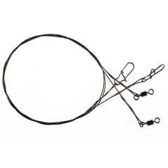 Neu 7x7 Stahl grau mit Karabiner und Wirbel 20cm