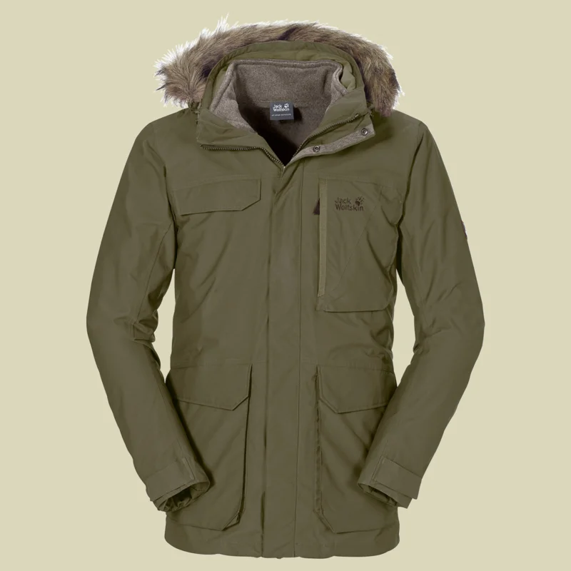 Jack WolfskinPostville Texapore Parka Men Größe M Farbe burnt olive Neu Im Sortiment