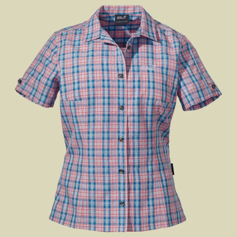 Echt Jack WolfskinMosquito Sun Shirt Women Größe S Farbe hibiscus red checks