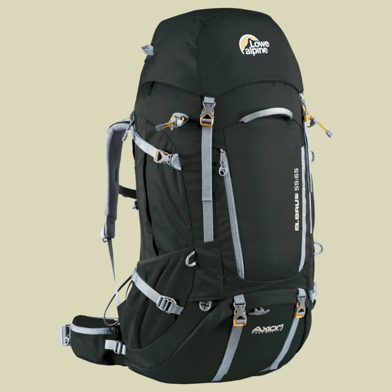 Echt Lowe AlpineElbrus 55:65 Volumen 55 L + 10 L Farbe black/amber