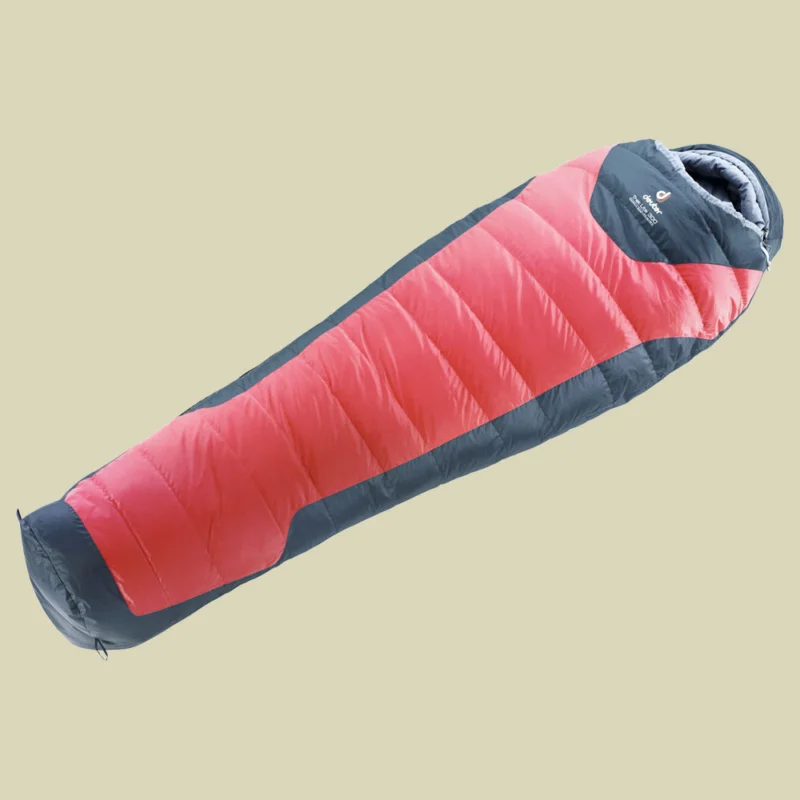 Neue Kollektion deuterTrek Lite 300 bis Körpergröße 185 cm Farbe chinese red charcoal, Reißverschluss links