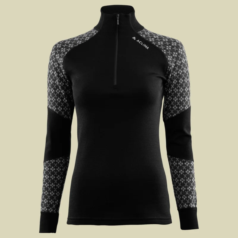 Bestseller AclimaDesignwool Glitre Mock Neck w.zip Women Größe LFarbe alm