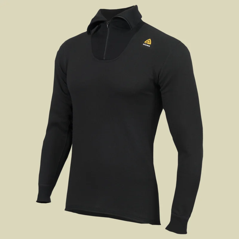 AclimaHotwool Polo with Zip Unisex Größe L Farbe jet black Neu Im Sortiment